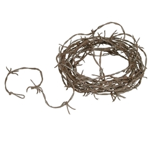 Club Pack of 12 Rusty Barbed Wire Garland Halloween Decoration 12' - All