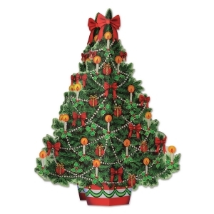 Club Pack of 12 Christmas Tree 3-D Centerpiece Holiday Decorations 11.75 - All
