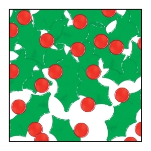 Club Pack of 12 Red and Green Fanci-Fetti Holly and Berry Christmas Celebration Confetti Bags 1 oz. - All