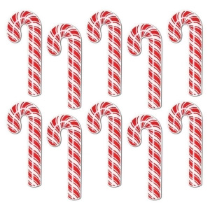 Club Pack of 120 Mini Red and White Printed Christmas Candy Cane Cutouts 7.25 - All