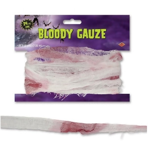 Pack of 12 Scary Bloody Gauze Halloween Party Decorations 24' - All