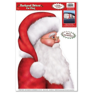Pack of 12 Festive Santa Backseat Driver Car Cling Christmas Decorations 17 - All