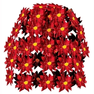 Club Pack of 12 Red and Gold Poinsettia Cascade Christmas Decorations 24 - All