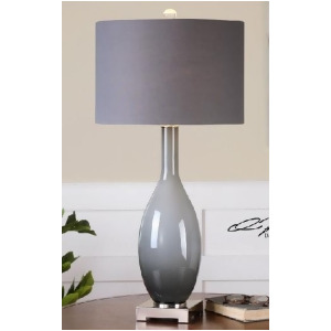 34 Smoke Gray Ombre Decorative Glass Table Lamp - All