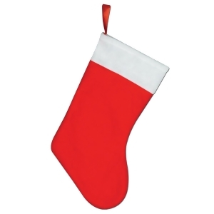 Club Pack of 12 Traditional Style Felt Red and White Christmas Stockings 15 - All