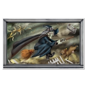 Pack of 6 Flying Witch Horror Insta-View Halloween Wall Decor 40 x 64 - All