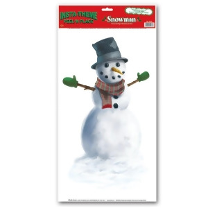 Pack of 12 Snowman Peel 'N Place Christmas Decorations 24 - All