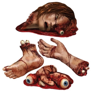 Club Pack of 48 Bloody Body Parts Halloween Cutout Decorations 18 - All