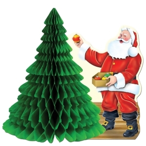 Pack of 12 Santa With Tissue Tree Centerpiece Christmas Decorations 11 - All