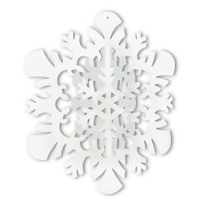 Club Pack of 12 Winter Wonderland Themed 3-D Snowflake Hanging Party Decorations 14 - All
