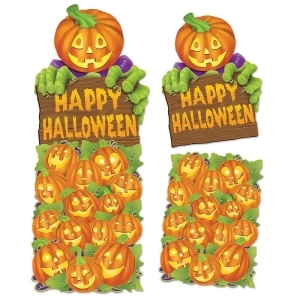 Club Pack of 24 Green and Orange Jumbo Pumpkin Patch Cutout Decorations 24 - All