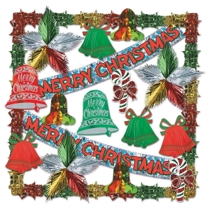 Merry Christmas Metallic and Prismatic Holiday Decorating Kit 20 Count - All