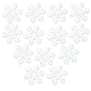 Club Pack of 600 Winter Wonderland Themed White Tissue Snowflake Cutout Decorations 5.25 - All