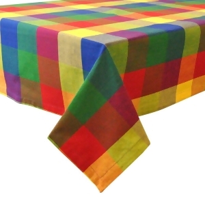 Vivid Summers Colorful Checkered Table Cloth 84 x 60 - All