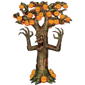 Club Pack of 12 Spooky Jointed Scary Tree Halloween Decorations 6' - All