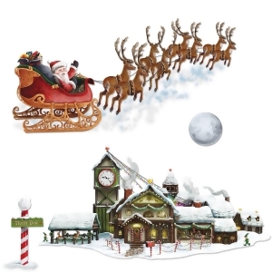 Club Pack of 48 Christmas Santa's Sleigh and Workshop Props 8 62 - All