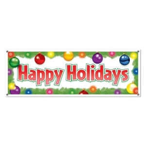 Club Pack of 12 Festive Christmas Happy Holidays Decorative Banners 5' - All