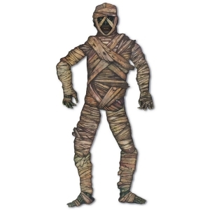 Club Pack of 12 Spooky Jointed Mummy Halloween Decorations 3.5' - All