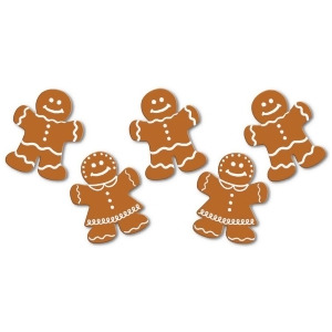 Pack of 240 Mini Mr. and Mrs. Gingerbread Cutouts Christmas Decorations 5 - All