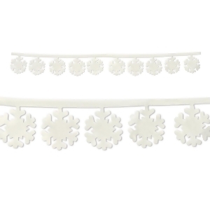 Club Pack of 24 Christmas Fabric Snowflake Garland Decorations 47 - All