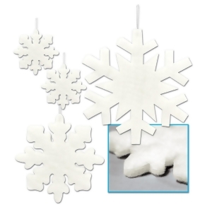 Club Pack of 48 Assorted Christmas Fluffy Snowflakes 6 16 - All