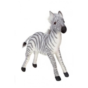 Set of 2 Lifelike Handcrafted Extra Soft Plush Baby Zebra Stuffed Animals 12.25 - All