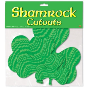 Club Pack of 192 Embossed Foil Shamrock Cutouts St. Patrick's Day Decorations 9 - All