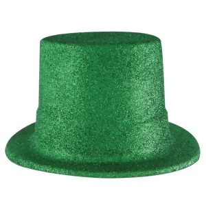 Pack of 24 Green Glittered St. Patrick's Day Top Hat Costume Accessories - All