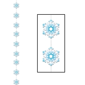 Club Pack of 12 Winter Wonderland Themed Snowflake Stringer Christmas Hanging Party Decorations 6.5' - All