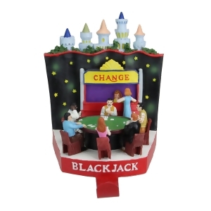 6.25 Casino Gambling Blackjack Table Christmas Stocking Holder - All