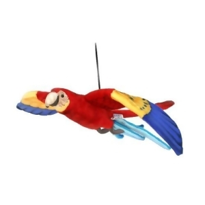 Set of 2 Lifelike Handcrafted Extra Soft Scarlet Macaw Bird in Flight Stuffed Animals 29.25 - All