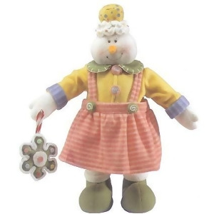 20 Glittery Pastel Plush Christmas Candy Snowgirl - All