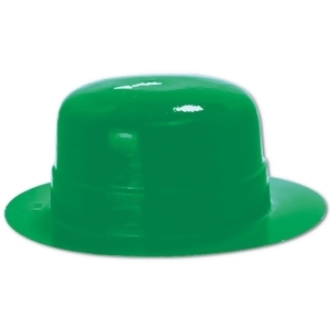 Club Pack of 48 St. Patrick's Day Miniature Green Plastic Derby Hat Costume Accessories 4.75 - All