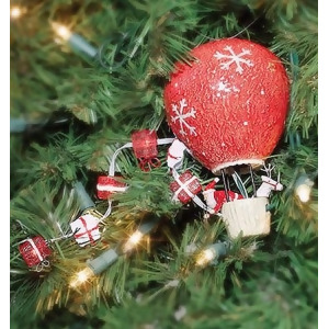 Department 56 Air Balloon Santa Christmas Tree Decoration Chaser Light #99718 - All
