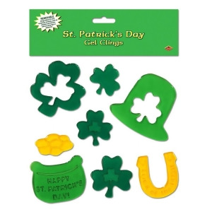 Club Pack of 96 St. Patrick's Day Gel Window Cling Decorations 7.5 - All