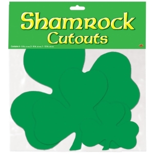 Club Pack of 24 Pre-Packaged St. Patrick's Day Printed Shamrock Cutout Party Decorations 12 - All