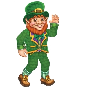 Club Pack of 12 St Patrick's Day Jointed Leprechaun Figure Decorations 2.75' - All