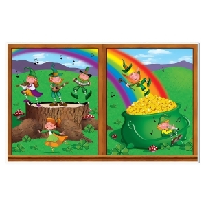 Pack of 6 St. Patrick's Day Leprechaun and Pot-O-Gold Wall Decoration 38 x 62 - All