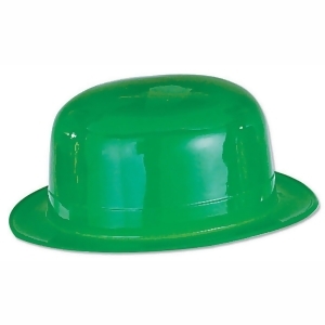 Club Pack of 48 St. Patrick's Day Green Plastic Derby Hat Costume Accessories - All