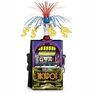 Pack of 12 Metallic Multi-Colored Casino Slot Machine Foil Centerpiece 13 - All
