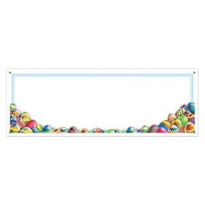 Pack of 12 Easter Egg Hunt Sign Banners Party Decorations 5' - All