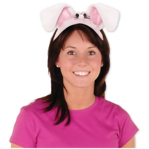 Club Pack of 12 Bent Plush Bunny Ears Headband Easter Costume Accessories - All