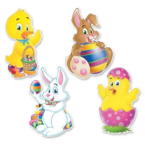 Club Pack of 48 Bunny and Chick Printed Cutouts Easter Decorations 14 - All