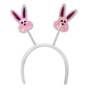 Pack of 12 Sequined Bunny Bopper Headband Easter Costume Accessories - All