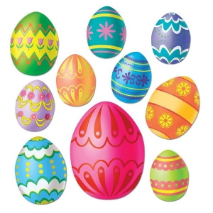Club Pack of 240 Colorful Easter Egg Cutout Holiday Decorations 12 - All