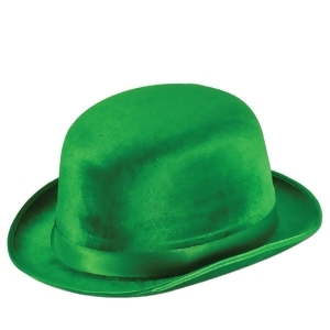 Club Pack of 12 Green Vel-Felt St. Patrick's Day Derby Hat Adult Sized - All