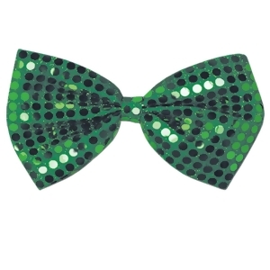 Club Pack of 12 Green Glitz 'N Gleam Sequined St. Patrick's Day Bow Ties 7 - All