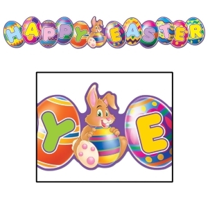Club Pack of 12 Multi-Colored Happy Easter Hanging Streamer Decorations 35 - All