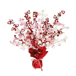 Pack of 12 Red and Opalescent Heart Gleam 'N Burst Valentines Centerpieces 15 - All