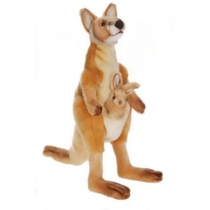 Set of 2 Lifelike Handcrafted Extra Soft Plush Kangaroo with Joey Stuffed Animals 13 - All